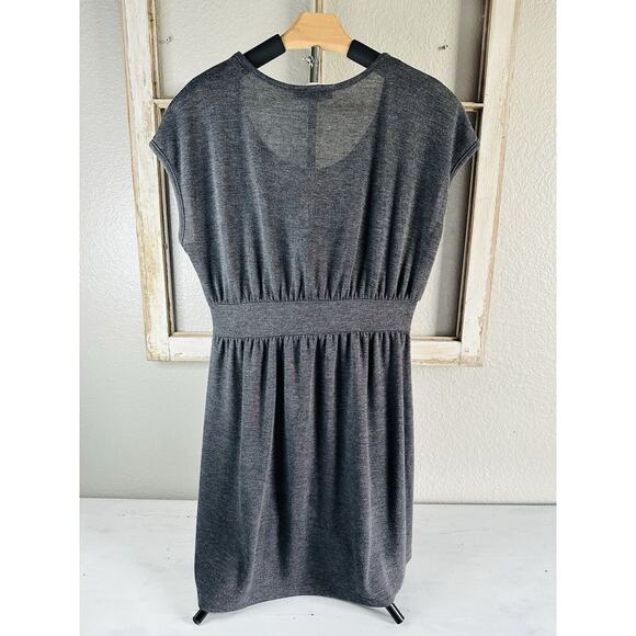 vintage y2k Body Central Dark gray Cap Sleeves grunge boho babydoll dress M - Picture 3 of 8